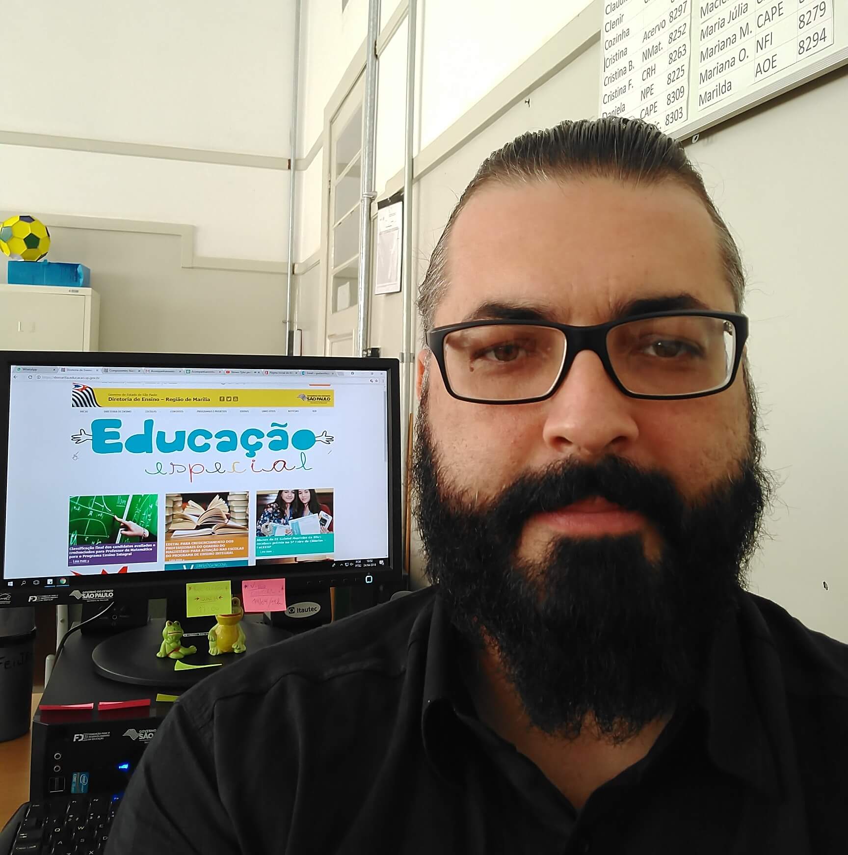 Foto do Professor Coordenador do Núcleo Pedagógico, Gustavo Borba Feijão