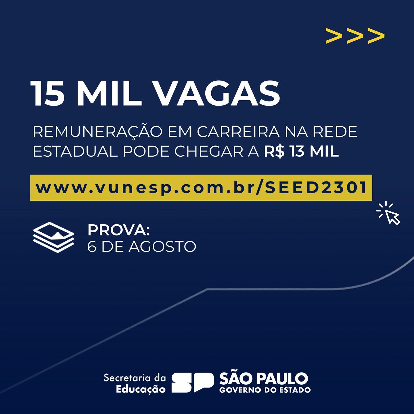 Concurso professor governo de SP: convocação para o procedimento