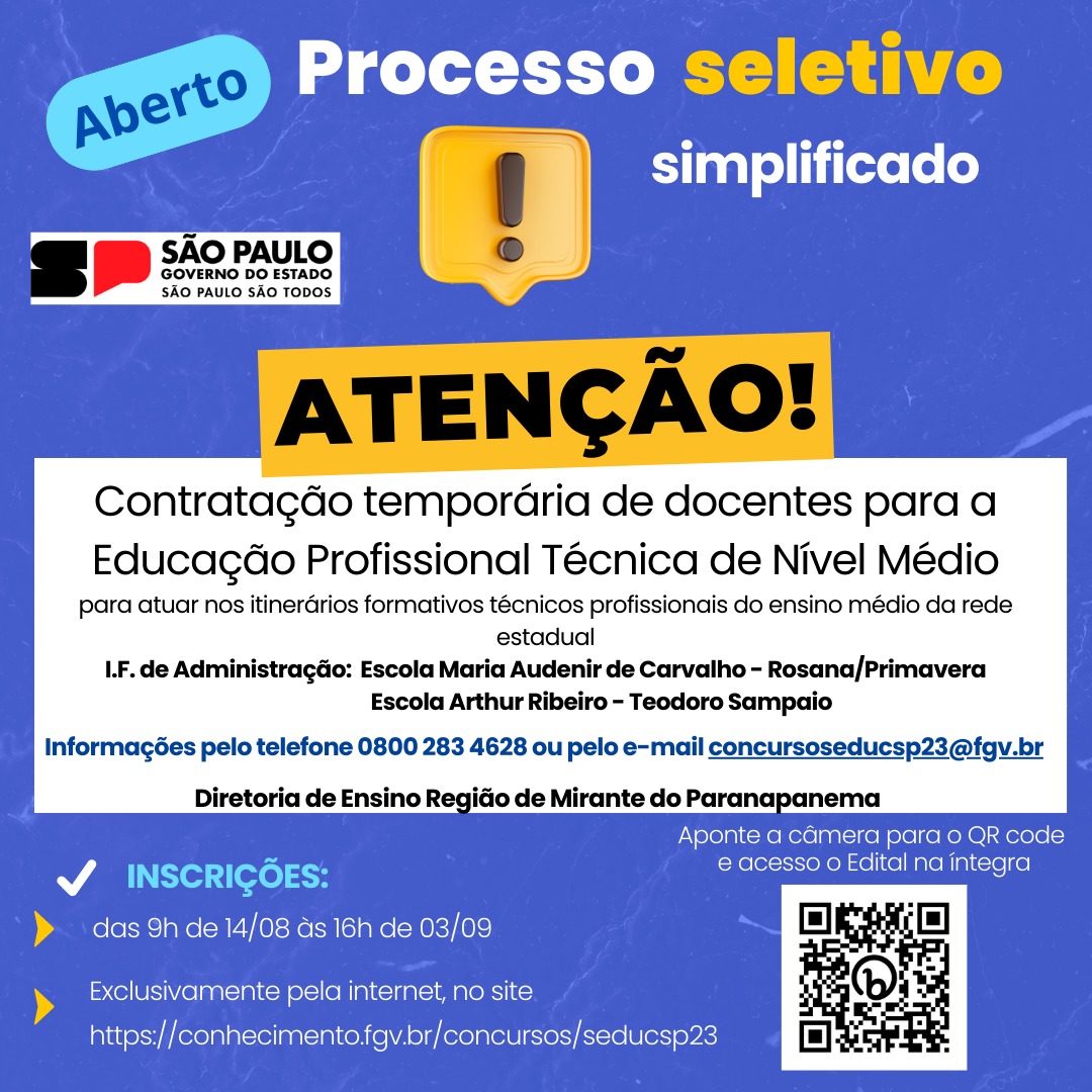 PROCESSO SELETIVO SIMPLIFICADO PARA CONTRATAÇÃO TEMPORÁRIA DE DOCENTES ...