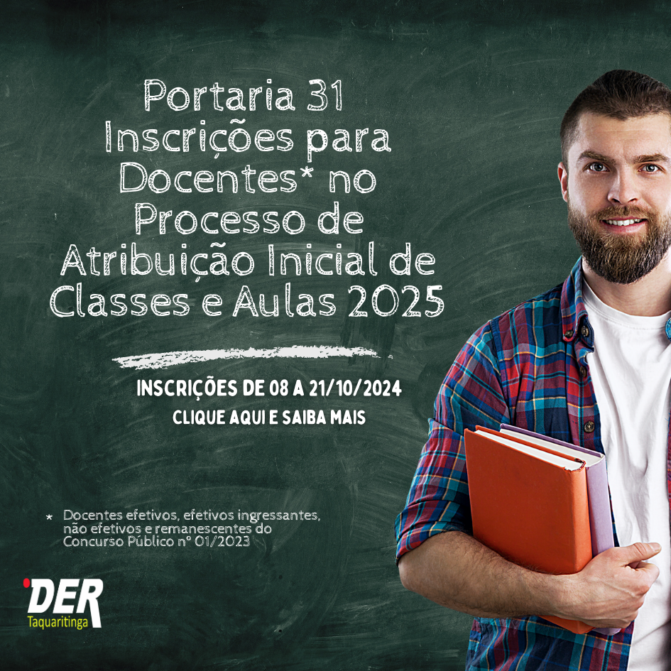 Inscrição Inicial para Processo de Atribuição de Classes e Aulas 2025