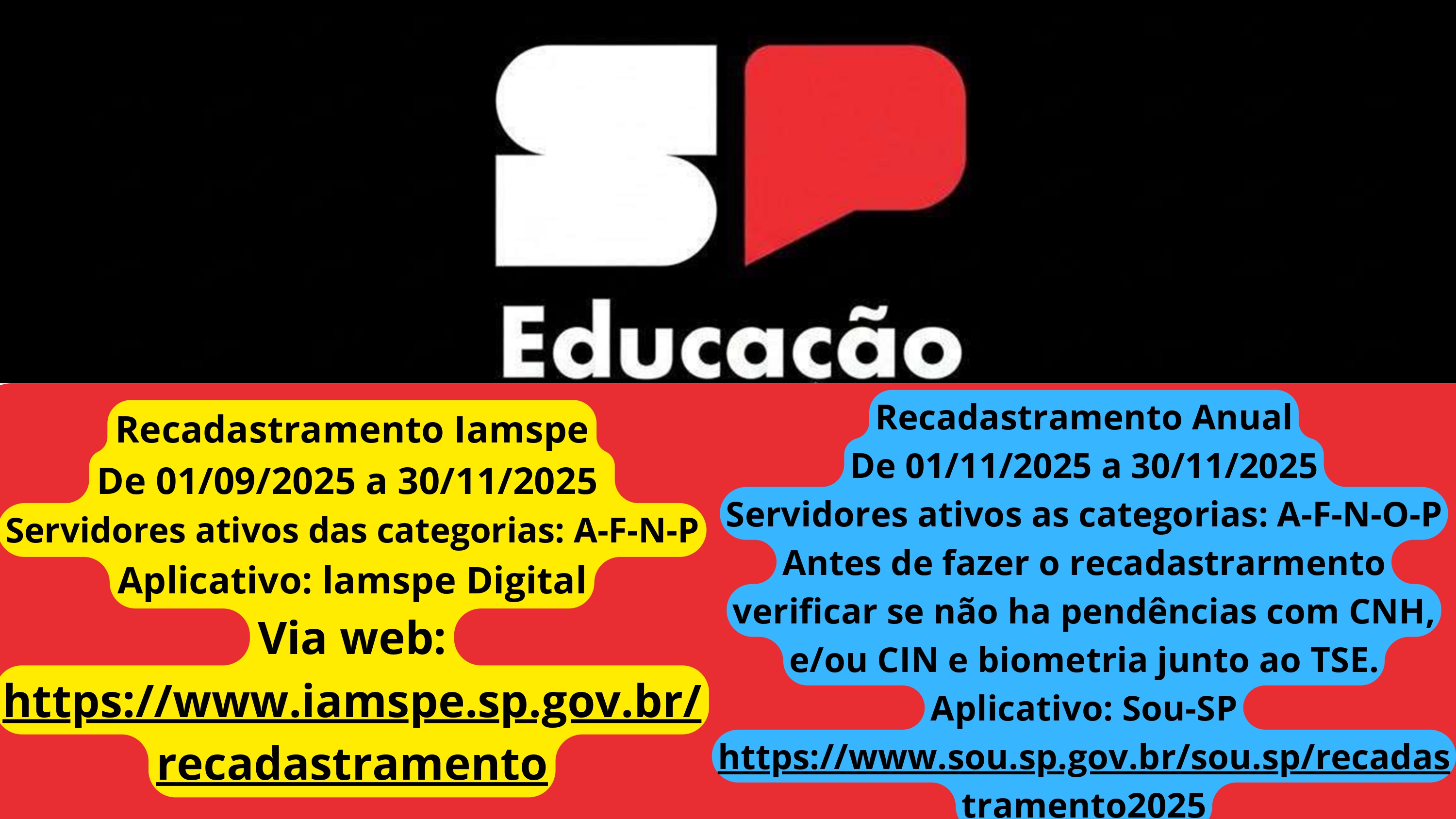 RECADASTRAMENTO IAMSPE - RECADASTRAMENTO SOUGOV
