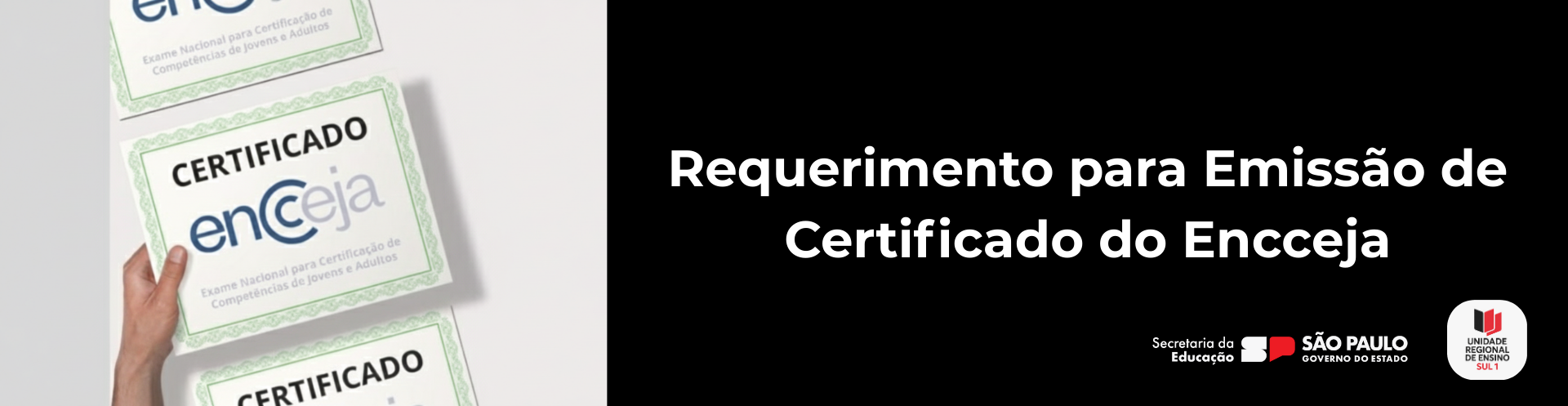 SOLICITAÇÃO DE CERTIFICADO ENCCEJA